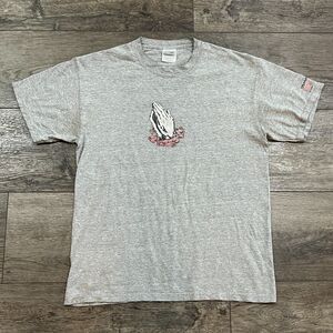 RARE! Vintage Y2K Jesus Surf Tee! Gray 'Pray For Surf' Transworld - Adult Medium